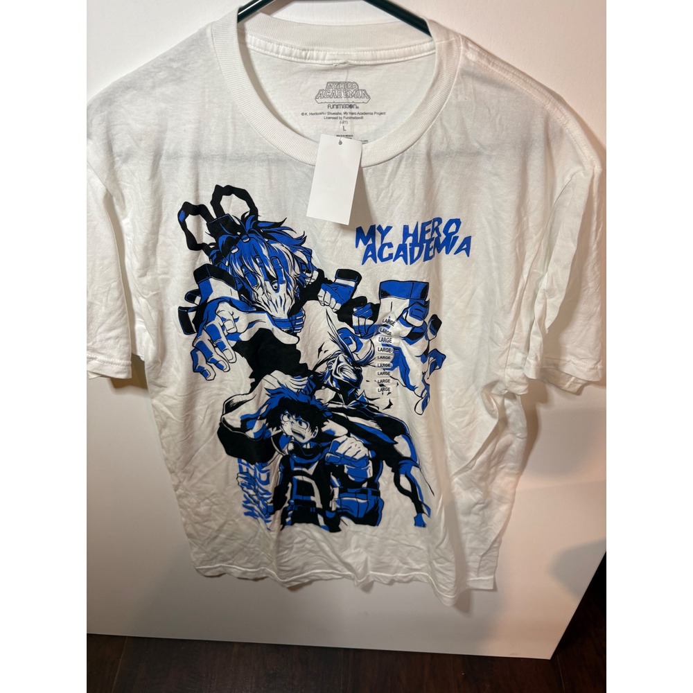 My Hero Academia Shirt Large NWOT Anime Class 1A Characters Group Graphic Tee
